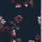 Deep Forest/Multi Floral Print Stretch Velvet Knit Fabric By the Yard